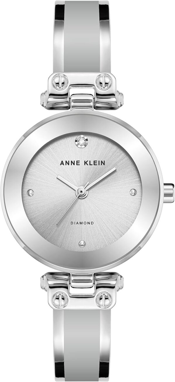 Anne Klein Women's Genuine Diamond Dial Bangle Watch - Image 2