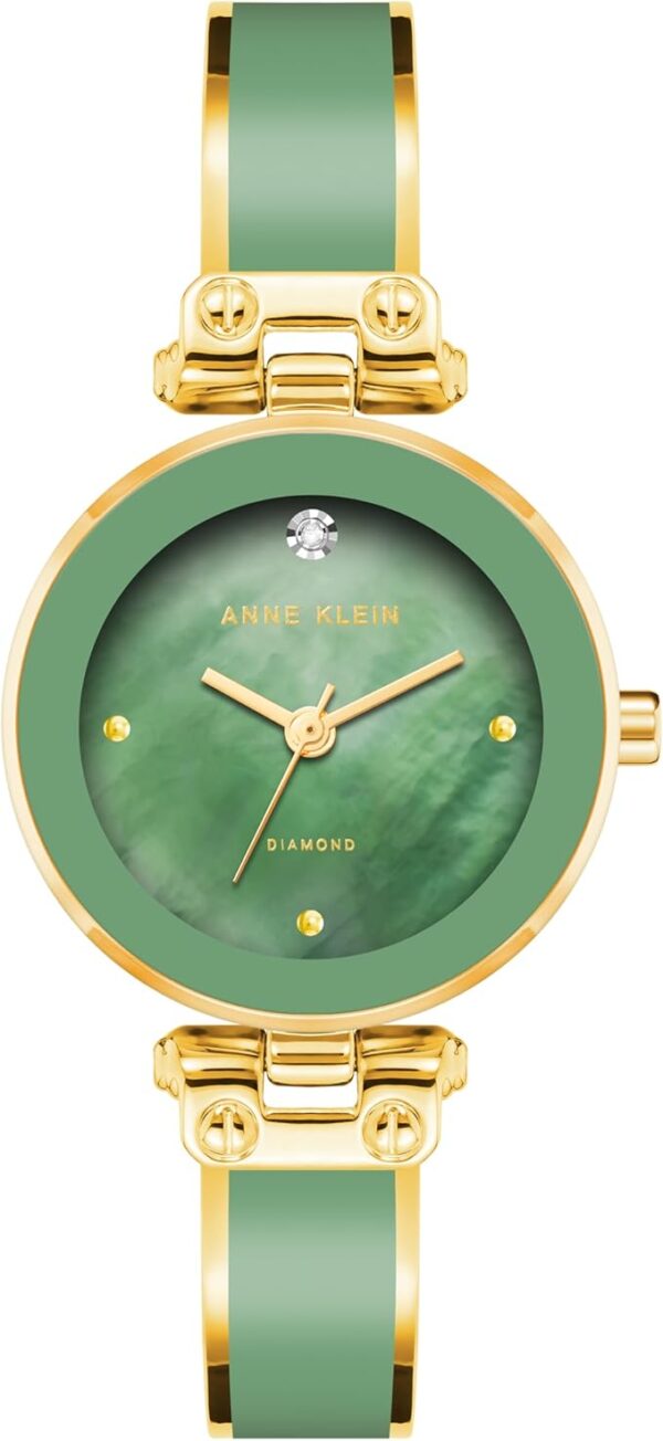 Anne Klein Women's Genuine Diamond Dial Bangle Watch - Image 4