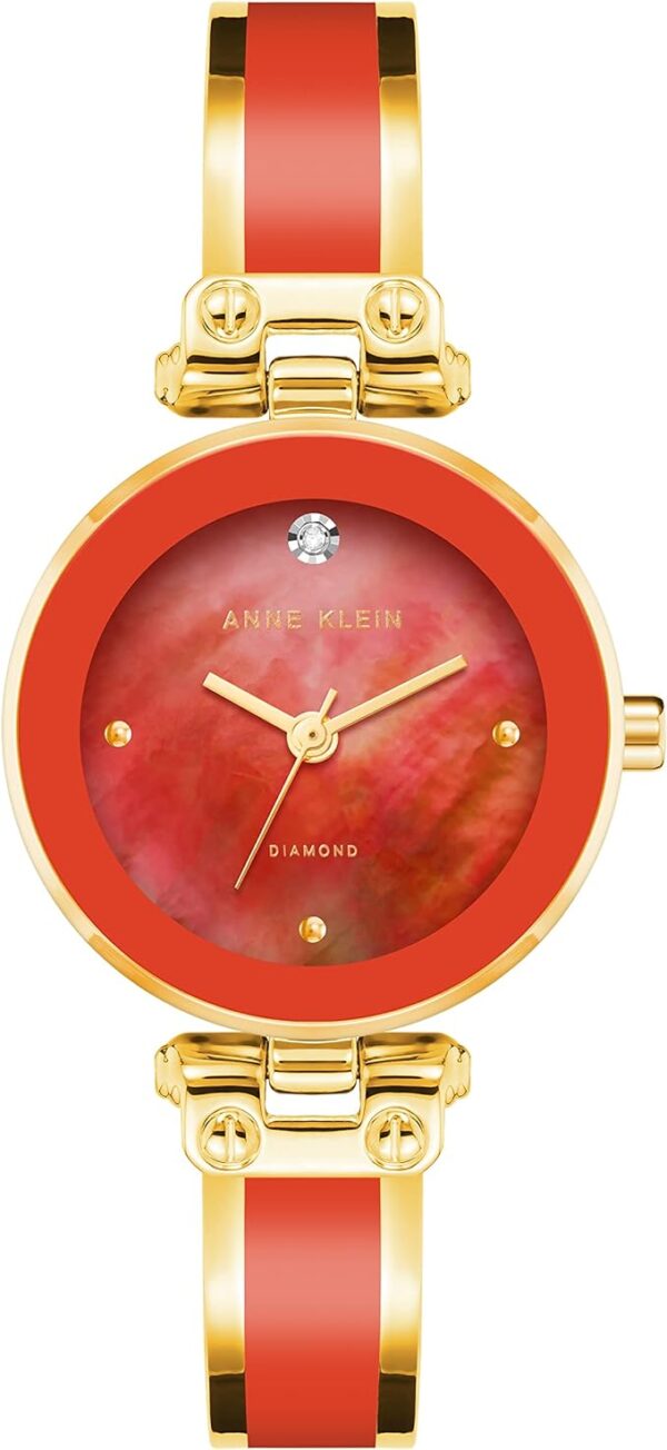 Anne Klein Women's Genuine Diamond Dial Bangle Watch - Image 3